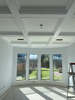 Coffered ceiling project 2022 - We updated this couples master bedroom ceiling with a handmade coffered ceiling, it was a lot of fun for us and we were very happy with the finished product. Coffered ceiling project 2022 - We updated this couples master bedroom ceiling with a handmade coffered ceiling, it was a lot of fun for us and we were very happy with the finished product.
