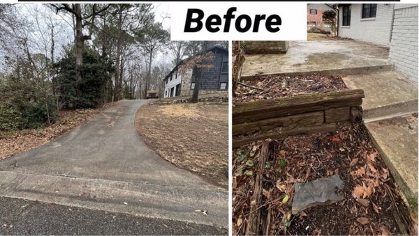 Walkway and driveway to pristine - This was one of my best jobs, definitely a tough one but satisfying to see the results to say the least