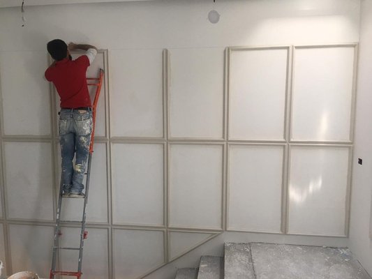 Staircase decorative wall - This decorative wall was done on stairs