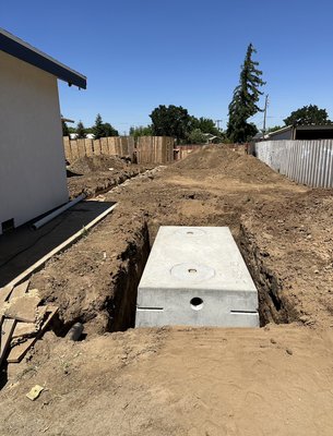 Septic System Installation - This is the installation of a standard septic system with a leach line.