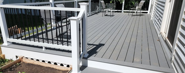 Maintenance Free Composite Deck - Time to build that dream deck or just freshen up the one you have? We offer complete builds or resurfacing using wood and maintenance free products for decking and railing. Maintenance Free Composite Deck - Time to build that dream deck or just freshen up the one you have? We offer complete builds or resurfacing using wood and maintenance free products for decking and railing.