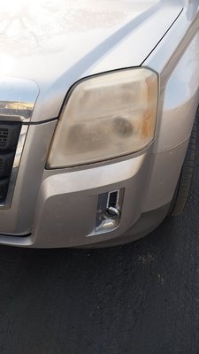 Headlight Restorations - This headlight restoration took about two hours. When we were done, the customer was very happy to know they would be driving safer at night.