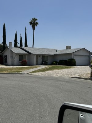 Sierra Gray - This was a residential home in San Jacinto. The roof was replaced with Owens Corning Duration Cool Shingles, Sierra Gray. The flat roof was redone with the Peel & Stick System, & a silicone coating.