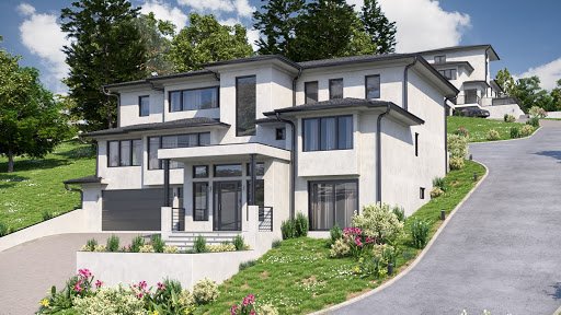 Multi-story Custom Homes - Two multi-story custom homes. Developed architectural permit sets, 3D models, and civil engineering. The project includes various features such as a swimming pool, patios, and garages. Multi-story Custom Homes - Two multi-story custom homes. Developed architectural permit sets, 3D models, and civil engineering. The project includes various features such as a swimming pool, patios, and garages.