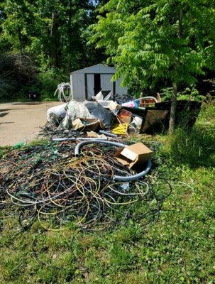 Junk pick-up - we went out and did a junk pick-up and cleaned it very nice for them