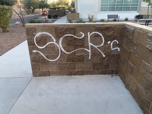 Graffiti removal - Before and after graffiti removal Graffiti removal - Before and after graffiti removal