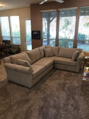 Sofa & Love seat Re upholstery - A snippet of some before and afters. All done in our workroom.
