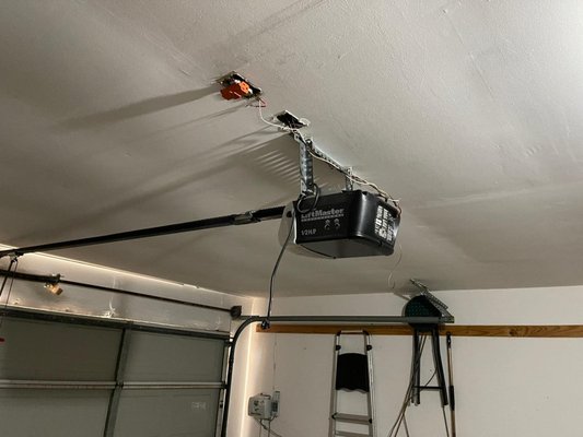 Garage Door Opener - This home needed new wiring and an opener + Springs Garage Door Opener - This home needed new wiring and an opener + Springs