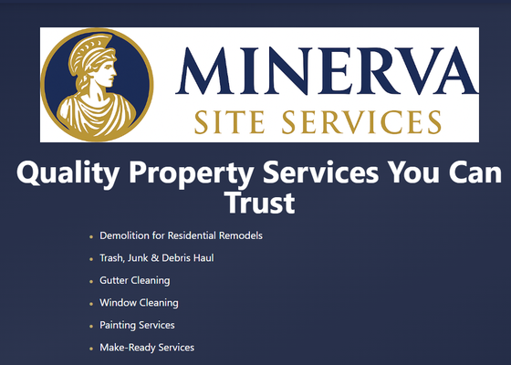 Minerva Site Services - We are officially in business and ready to service you! Give us a call! 469-799-9752