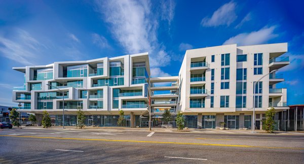 Santa Monica Luxury Apartments - We were hired to perform architectural photography for this luxury apartment complex called NMS Lincoln at 1550 Lincoln in Santa Monica.  We made it our mission to shoot the structure like nobody else has to date, and thanks to God, we delivered.