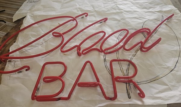 Neon Signs. - These are some of my neon signs.
l am one of the few glass blowers of California. 
l love my hobby.