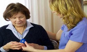 Assisting Hands Help Alert - At Assisting Hands, one of our goals is to help your loved-ones live safely, securely and independently at home for as many years as possible. Studies have shown that the faster a senior gets help after a fall, the more likely they will return home. Assisting Hands® has teamed up with SafeGuardian to develop the Assisting Hands Help Alert™ call button to ensure the safety of our clients even when our caregivers are not in the home.
A wireless Assisting Hands Help Alert™ call button is widely considered the World’s most advanced technology available anywhere. It contains revolutionary help alert technology that is decades ahead of ALL OTHER traditional home medical alarm systems. Offering many more features and benefits than a standard home medical alarm, it provides unmatched flexibility and security.
Calls/Texts Up To Five Contacts. Spouses, family, loved-ones, friends neighbors and caregivers. Users love that they are calling family for routine, even urgent personal assistance. No unnecessary (and costly) ambulances.
Two-Way Speakerphone. Loud built-In speaker and sensitive microphone for “hands free” calls.
Text Message Alerts. Everyone on contact list nationwide receives immediate text message when help button is pressed. Long distance family members are always “in the know”.
FREE Fall Alerts with Automatic Activation. Notifies all contacts immediately in the event a possible fall.
Built-in Real Time GPS locator. Contacts can pinpoint the user nationwide at any time in just seconds.
Call in-Listen In Feature. Authorized contacts can call in and speak with the wearer – just like a cell phone!
User Programmable from any Smartphone. Update contacts & features from anywhere in seconds
24/7 Monitoring Available. Add professional monitoring services for extra protection.
Waterproof/Showerproof. Provides protection in the bathroom where many accidents happen.
Completely Self-Contained. No home phone landline is required.
Now, you can enjoy peace of mind knowing that you or your loved is always safe and secure. As an Assisting Hands client, you will also enjoy our exclusive client discount pricing Assisting Hands Help Alert - At Assisting Hands, one of our goals is to help your loved-ones live safely, securely and independently at home for as many years as possible. Studies have shown that the faster a senior gets help after a fall, the more likely they will return home. Assisting Hands® has teamed up with SafeGuardian to develop the Assisting Hands Help Alert™ call button to ensure the safety of our clients even when our caregivers are not in the home.
A wireless Assisting Hands Help Alert™ call button is widely considered the World’s most advanced technology available anywhere. It contains revolutionary help alert technology that is decades ahead of ALL OTHER traditional home medical alarm systems. Offering many more features and benefits than a standard home medical alarm, it provides unmatched flexibility and security.
Calls/Texts Up To Five Contacts. Spouses, family, loved-ones, friends neighbors and caregivers. Users love that they are calling family for routine, even urgent personal assistance. No unnecessary (and costly) ambulances.
Two-Way Speakerphone. Loud built-In speaker and sensitive microphone for “hands free” calls.
Text Message Alerts. Everyone on contact list nationwide receives immediate text message when help button is pressed. Long distance family members are always “in the know”.
FREE Fall Alerts with Automatic Activation. Notifies all contacts immediately in the event a possible fall.
Built-in Real Time GPS locator. Contacts can pinpoint the user nationwide at any time in just seconds.
Call in-Listen In Feature. Authorized contacts can call in and speak with the wearer – just like a cell phone!
User Programmable from any Smartphone. Update contacts & features from anywhere in seconds
24/7 Monitoring Available. Add professional monitoring services for extra protection.
Waterproof/Showerproof. Provides protection in the bathroom where many accidents happen.
Completely Self-Contained. No home phone landline is required.
Now, you can enjoy peace of mind knowing that you or your loved is always safe and secure. As an Assisting Hands client, you will also enjoy our exclusive client discount pricing