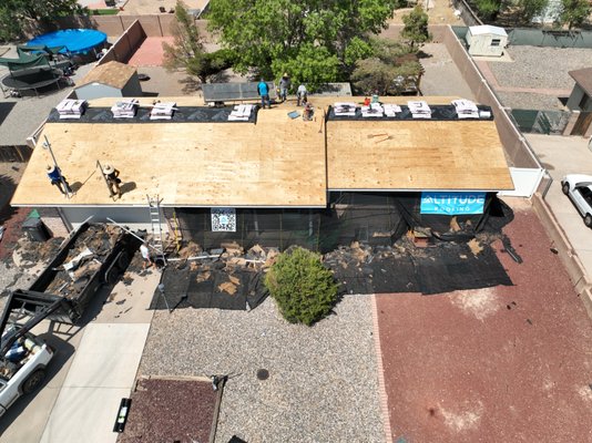 Shingle Roof Replacement - In Progress - These photos are of shingle roof replacements in Albuquerque & Rio Rancho while they were in progress