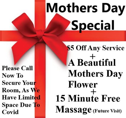 Vila Massage will celebrate the Mother’s Day - Vila Massage wants to celebrate the wonderful mothers of Oceanside with an amazing offer. $5 off any service + recieve a beautiful flower + receive a gift certificate for a free 15 minute massage for a future visit. Only available Mothers Day Weekend. Please call ahead to reserve your spot today as spaces are limited due to Covid. Vila Massage will celebrate the Mother’s Day - Vila Massage wants to celebrate the wonderful mothers of Oceanside with an amazing offer. $5 off any service + recieve a beautiful flower + receive a gift certificate for a free 15 minute massage for a future visit. Only available Mothers Day Weekend. Please call ahead to reserve your spot today as spaces are limited due to Covid.
