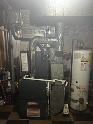 Goodman 2.5 ton full install with 80% plus Gas furnace - The client gas furnace and AC Condenser stop working.
Owens&Johnsons Heating and Cooling was given the opportunity to replace the old system with a brand new system. Goodman 2.5 ton full install with 80% plus Gas furnace - The client gas furnace and AC Condenser stop working.
Owens&Johnsons Heating and Cooling was given the opportunity to replace the old system with a brand new system.