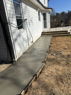 Concrete Job - This was done at a house needed side walk! Concrete Job - This was done at a house needed side walk!