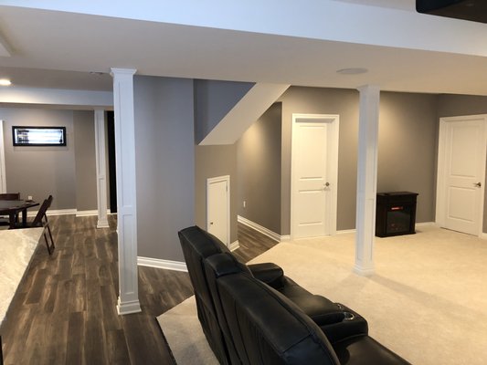Bloomfield Charter Township, MI - Basement Remodel - This Michigan family had an empty unfinished basement that they wanted to turn into a luxurious retreat for their family.  They wanted to maximize space to entertain friends and family.