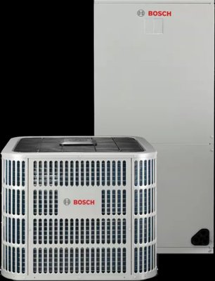 Bosch 20 SEER heat pump installation with 80% Goodman 2 stage backup heat - This homeowner wanted to utilize the solar gain from his panels to heat and cool his home with an energy efficiency Bosch heat pump. We de Bosch 20 SEER heat pump installation with 80% Goodman 2 stage backup heat - This homeowner wanted to utilize the solar gain from his panels to heat and cool his home with an energy efficiency Bosch heat pump. We de