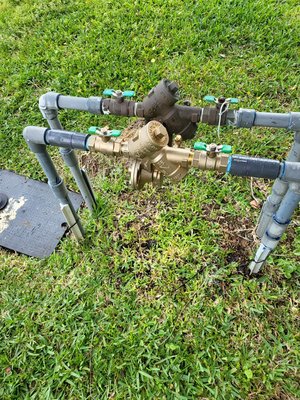 Backflow Preventer Valve - We replaced a defective leaky back-flow preventer with a new, code-compliant assembly to ensure proper protection of the potable water supply.

Tested, inspected, and built to last, because protecting your water system isn’t something to take lightly.

If your backflow device is due for replacement or testing, we’ve got you covered.

📞 407-881-2944
Licensed & insured