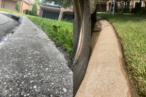Curb Cleaning - Curb areas are often overlooked, but they play a big role in your property’s curb appeal. Dirt, algae, oil, and grime can build up over time, making sidewalks and streets look dirty and worn. At Wet Works Cleaning Services LLC, we provide professional curb cleaning using pressure washing techniques that safely and effectively remove buildup. The result is a clean, fresh-looking curb that enhances the appearance of your home or business and improves safety for pedestrians and vehicles.