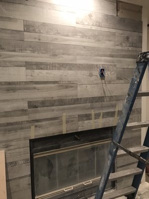 Tile installation - This was a tile a customer want to have on he’s chimney