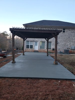 Patio and Steps - new patio and landing steps done in back yard.