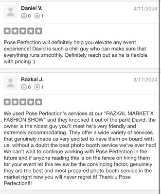 REVIEWS - reviews / from venue clients REVIEWS - reviews / from venue clients