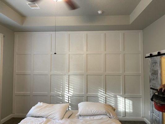 Country wainscots - Client wanted wainscoting on the wall in their bedroom

Doesn't it look nice!?