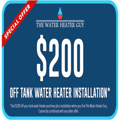 $200 Off Tank Water Heater Installation - Get $200 Off the Installation for a Tank Water Heater! Contact Us for Details!
Tank Water Heater Installation – Benefits & What to Expect
A traditional tank-style water heater provides reliable hot water storage for your home. These systems are cost-effective, familiar, and great for households with consistent hot water needs. A properly installed tank water heater delivers dependable performance and is straightforward to maintain.
What to Expect for Installation:
We’ll safely remove your old water heater and install the new tank unit, connecting to your existing water piping, gas piping, and other available services. Basic materials are included, and about 96% of installations do not require additional work. If significant upgrades to gas, water, or venting lines are needed, additional costs may apply.
Most installations take approximately 2-4 hours. After installation, we’ll walk you through system operation, provide maintenance tips, and ensure everything is working properly.
Call The Water Heater Guy to get your New Water Installed Today! 562-600-9949 $200 Off Tank Water Heater Installation - Get $200 Off the Installation for a Tank Water Heater! Contact Us for Details!
Tank Water Heater Installation – Benefits & What to Expect
A traditional tank-style water heater provides reliable hot water storage for your home. These systems are cost-effective, familiar, and great for households with consistent hot water needs. A properly installed tank water heater delivers dependable performance and is straightforward to maintain.
What to Expect for Installation:
We’ll safely remove your old water heater and install the new tank unit, connecting to your existing water piping, gas piping, and other available services. Basic materials are included, and about 96% of installations do not require additional work. If significant upgrades to gas, water, or venting lines are needed, additional costs may apply.
Most installations take approximately 2-4 hours. After installation, we’ll walk you through system operation, provide maintenance tips, and ensure everything is working properly.
Call The Water Heater Guy to get your New Water Installed Today! 562-600-9949