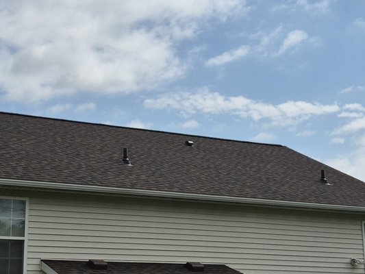 Asphalt Roofing Replacement in Macedon - This Replacement was done with a CertainTeed Landmark Pro System. Upgrades include the Vycor Select Ice and Water Shield, Diamond Deck Underlayment with Cap Nails, ODE Drip and Rake Edge and Lifetime Silicone Pipe Boots. Built to last, One and Done!