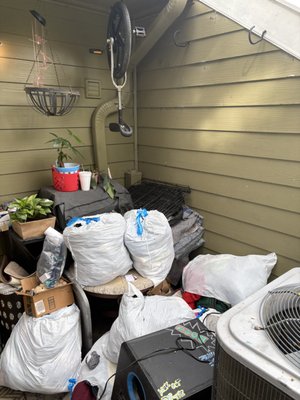 Porch Clean Out - This customer had a ton of junk that was keeping her from even entering her home. We came and took the junk same day! Porch Clean Out - This customer had a ton of junk that was keeping her from even entering her home. We came and took the junk same day!