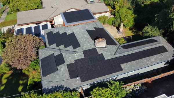 Larger solar system - This was a complex project with many different solar arrays, and also styles or mounting. Larger solar system - This was a complex project with many different solar arrays, and also styles or mounting.