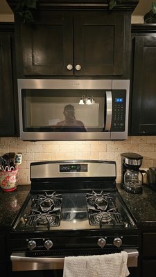 Microwave install - installed an over the range microwave for resident Microwave install - installed an over the range microwave for resident