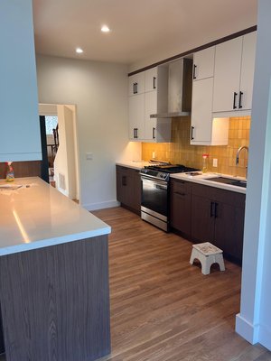 16th Avenue - San Francisco - This remodel was done successfully in time 
and good quality- owners are very happy with results-

New Kitchen and adding two new bathroom, new flooring.