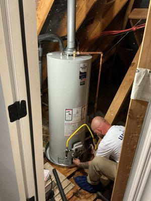 Water Heater Repair - If your water heater isn't producing enough hot water, is making unusual noises, leaking, or showing signs of failure, Leak Geeks Plumbing can help. We repair gas, electric, tank, and tankless water heaters by diagnosing faulty thermostats, heating elements, gas controls, burners, pressure relief valves, and other components. Our goal is to restore reliable hot water whenever a repair is the most cost-effective solution. Water Heater Repair - If your water heater isn't producing enough hot water, is making unusual noises, leaking, or showing signs of failure, Leak Geeks Plumbing can help. We repair gas, electric, tank, and tankless water heaters by diagnosing faulty thermostats, heating elements, gas controls, burners, pressure relief valves, and other components. Our goal is to restore reliable hot water whenever a repair is the most cost-effective solution.