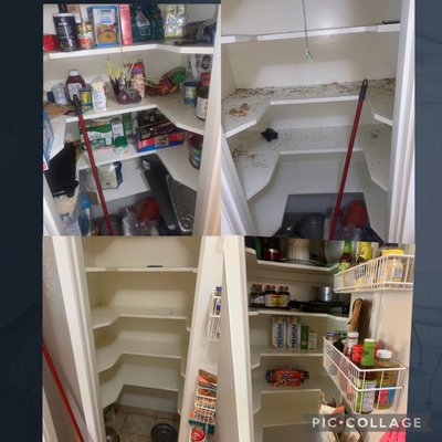 Pantry organization - Our client reached out to us about their pantry needing a deep cleaning and reorganization. Our housekeepers were able to wipe down all shelving and reorganize the complete pantry.