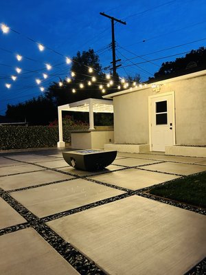 Backyard Renovation - Revitalize your outdoor space with our recently completed backyard renovation project. From modern design elements including a gas firepit to a fully functional outdoor kitchen, equipped with a gas BBQ grill, a double full draining sink, refrigerator and Ice-maker. Our team has transformed this backyard into a stunning space for entertaining friends and family. Explore the before and after photos to see the incredible transformation and get inspired for your own backyard renovation. Contact us today to start planning your dream outdoor oasis! Backyard Renovation - Revitalize your outdoor space with our recently completed backyard renovation project. From modern design elements including a gas firepit to a fully functional outdoor kitchen, equipped with a gas BBQ grill, a double full draining sink, refrigerator and Ice-maker. Our team has transformed this backyard into a stunning space for entertaining friends and family. Explore the before and after photos to see the incredible transformation and get inspired for your own backyard renovation. Contact us today to start planning your dream outdoor oasis!