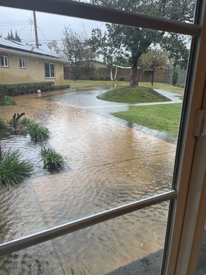 Water damage from heavy rain - Got call from customer after heavy rain. Arrived and cleaned up the water Water damage from heavy rain - Got call from customer after heavy rain. Arrived and cleaned up the water