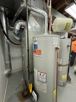 New water heater installation to city code - Customer called us with concerns about her 12yr old water heater showing signs of rust and scale build up, upon arrival informed customer we would perform a safety check and camera inspection of the inside of the water heater. After inspection found sediment build up at the bottom of the tank and anode protection rod completely depleted informed customer of our findings and due to age and no maintenance tank was compromised New water heater installation to city code - Customer called us with concerns about her 12yr old water heater showing signs of rust and scale build up, upon arrival informed customer we would perform a safety check and camera inspection of the inside of the water heater. After inspection found sediment build up at the bottom of the tank and anode protection rod completely depleted informed customer of our findings and due to age and no maintenance tank was compromised
