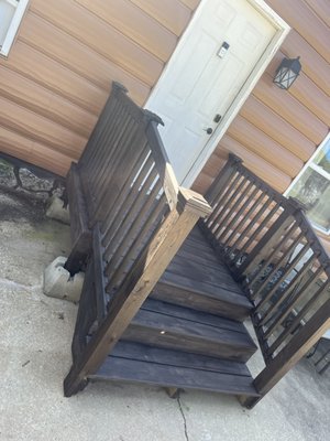Deck staining - This deck staining for a local Airbnb Deck staining - This deck staining for a local Airbnb