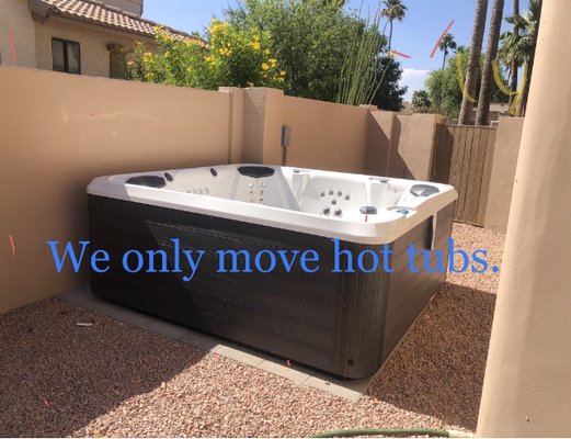 We only move spas/Hot tubs - JV spa movers is a Hot tub moving company that specializes only on moving spas. Whenever you need your spa-Hot tub or swim spa relocated contact JV spa movers and we’ll be more than happy to give you an estimate. Have a great day! We only move spas/Hot tubs - JV spa movers is a Hot tub moving company that specializes only on moving spas. Whenever you need your spa-Hot tub or swim spa relocated contact JV spa movers and we’ll be more than happy to give you an estimate. Have a great day!