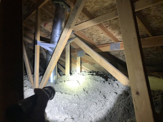 Mold in the attic - When there is improper ventilation in the attic heat is retained, turning to moisture and then to mold. Mold in the attic - When there is improper ventilation in the attic heat is retained, turning to moisture and then to mold.