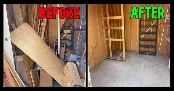 Pictures of Shed/Garage Cleanout - This cleanout consisted of the backyard as well as two sheds. One shed was a typical small shed, but the other was about the size of a garage! Pictures of Shed/Garage Cleanout - This cleanout consisted of the backyard as well as two sheds. One shed was a typical small shed, but the other was about the size of a garage!