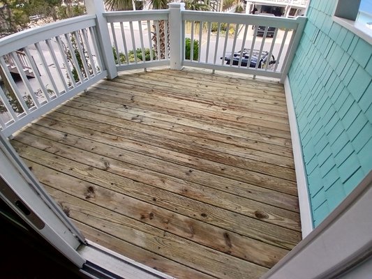Deck Pressure Wash & Seal - Two story deck pressure wash and seal in Wrightsville Beach, NC