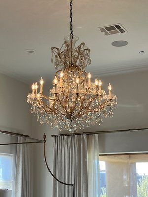Antique Chandelier - Assembled & installed 250lb antique chandelier for master bedroom, with dimmer switch. Antique Chandelier - Assembled & installed 250lb antique chandelier for master bedroom, with dimmer switch.