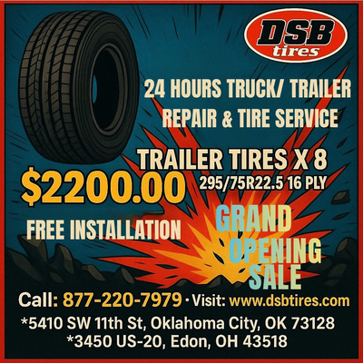 Grand Opening Sale - Best priced Semi Truck Tires in OKC
