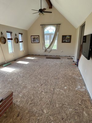 Hardwood Floor Job # 13 - This was a floor we did in 2021. We were partnered with my family construction company to transform this couples home. This house was a complete restoration. Some of the floors were rotted out you could see the subfloor. We tore out all the old flooring and subfloor and put in new. This was one satisfying job to make happen. Hardwood Floor Job # 13 - This was a floor we did in 2021. We were partnered with my family construction company to transform this couples home. This house was a complete restoration. Some of the floors were rotted out you could see the subfloor. We tore out all the old flooring and subfloor and put in new. This was one satisfying job to make happen.