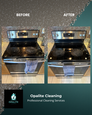 Residential Deep Clean - Another satisfying stovetop transformation! A little attention to detail goes a long way in keeping kitchens fresh and inviting.