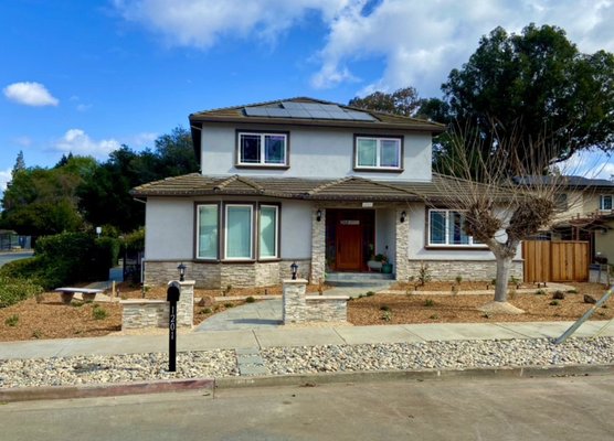 Landscape & Hardscape Fullerton - This was a complete front yard landscape & hardscape renovation that was budget friendly. Installed woodchips/bark, Plants, rock/pebbles, retaining wall, stepping stones & walk ways around the home! Landscape & Hardscape Fullerton - This was a complete front yard landscape & hardscape renovation that was budget friendly. Installed woodchips/bark, Plants, rock/pebbles, retaining wall, stepping stones & walk ways around the home!