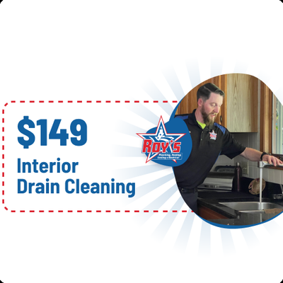 $149 Interior Drain Cleaning - $149 Interior Drain Cleaning
